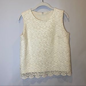 Uniqlo crocheted lace tank